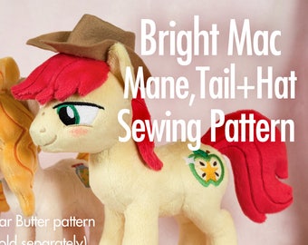 Bright Mac Mane, Tail + Hat Sewing Pattern (BODY SOLD SEPARATELY)
