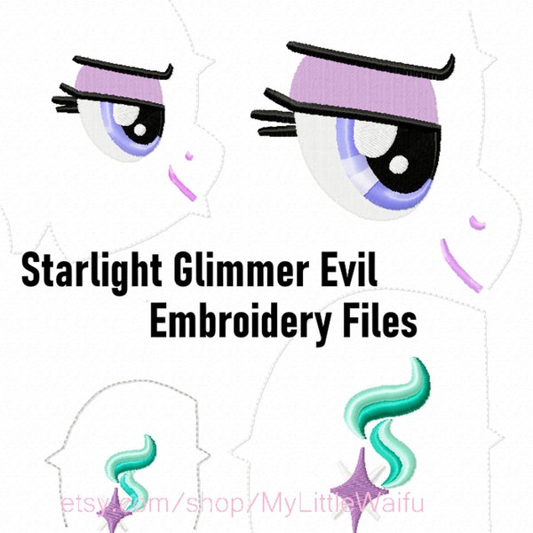 DIY Starlight Glimmer Evil Eye and Cutie Mark Beanie and Large Embriodery Machine Files