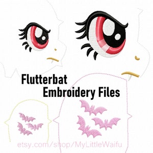 DIY Flutterbat Eye and Cutie Mark Beanie and Large Embriodery Machine Files