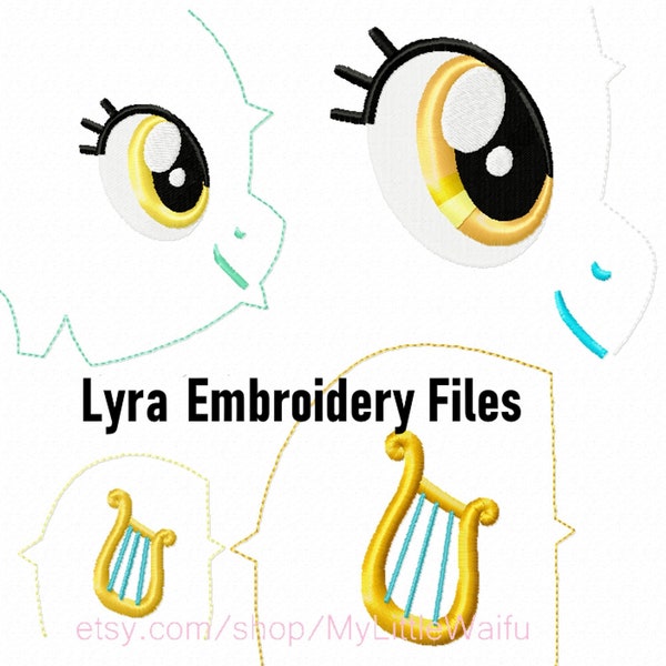 DIY Lyra Eye and Cutie Mark Beanie and Large Embriodery Machine Files