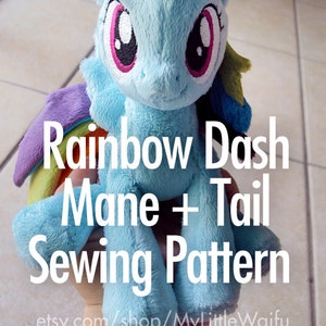 Rainbow Dash Mane + Tail Sewing Pattern