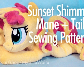 Sunset Shimmer Mane + Tail Sewing Pattern