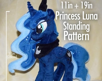 DIY Princess Luna Pony Plush Sewing Pattern - 2 Sizes - Large (19") and Beanie (11") - ADVANCED