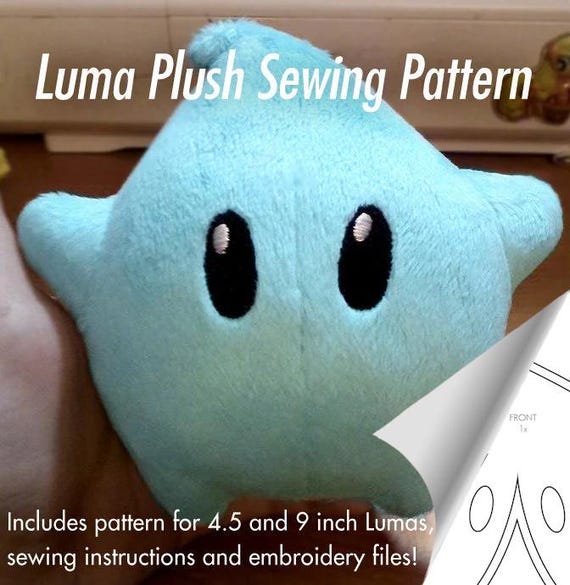 DIY Super Mario Galaxy Luma Star Plush Sewing Pattern - EASY to make!