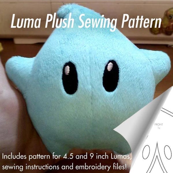 DIY Super Mario Galaxy Luma Star Plush Sewing Pattern - EASY to make!