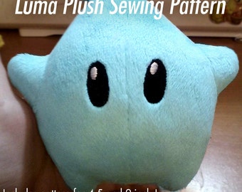 DIY Super Mario Galaxy Luma Star Plush Sewing Pattern - EASY to make!