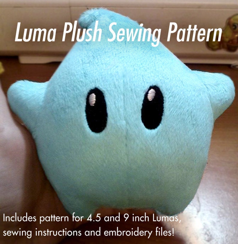 DIY Super Mario Galaxy Luma Star Plush Sewing Pattern EASY to make image 1