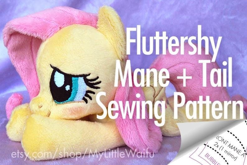 Fluttershy Mane + Tail Sewing Pattern