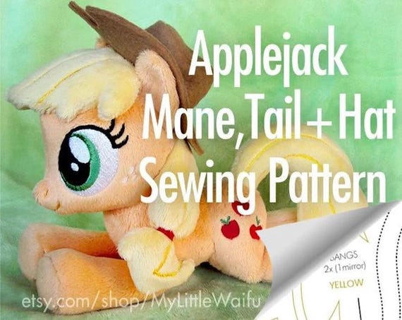 Applejack Mane, Tail, + Hat Sewing Pattern