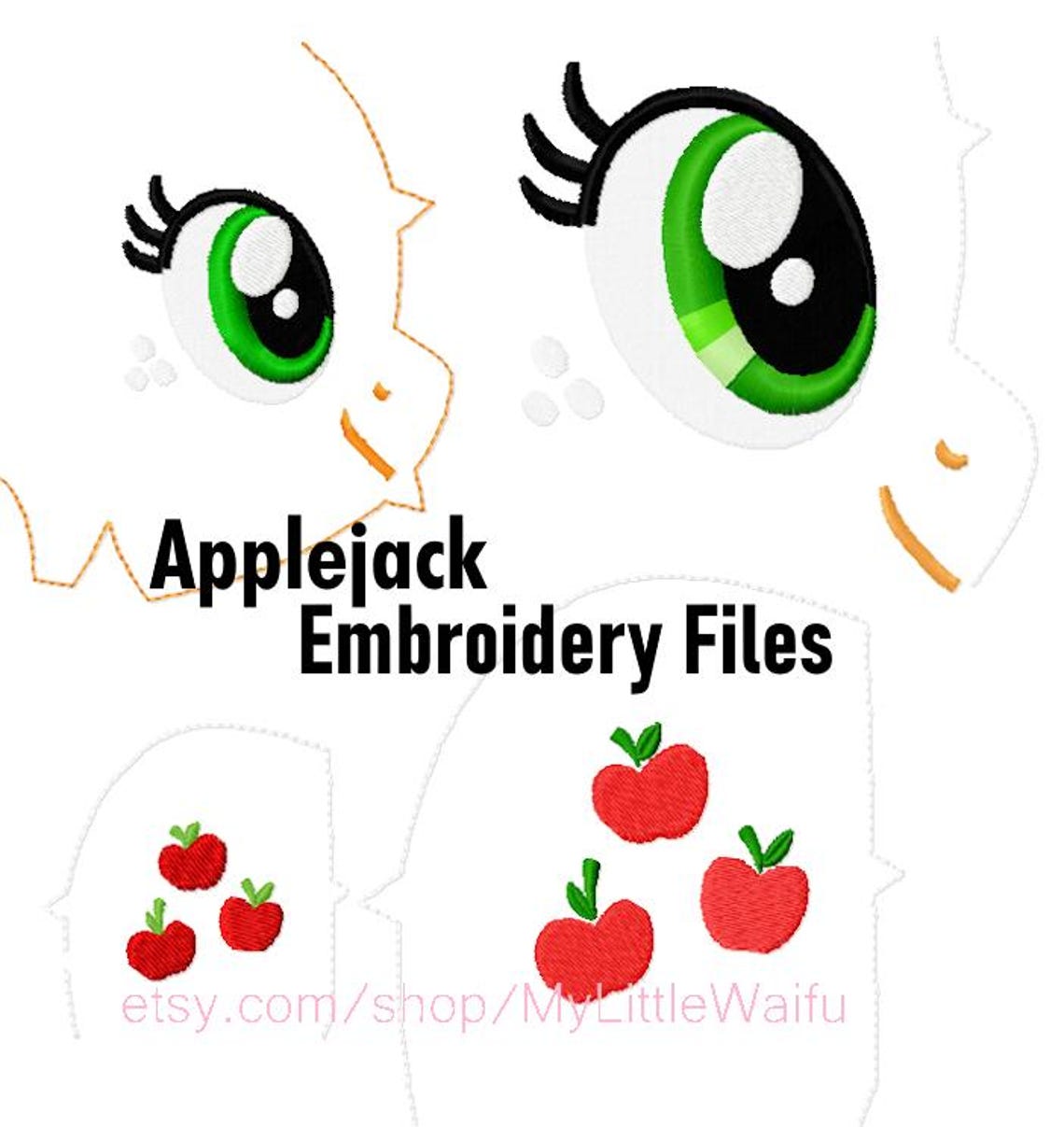 DIY Applejack Eye and Cutie Mark Beanie and Large Embroidery Machine ...