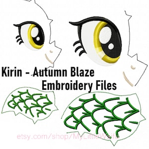 DIY Kirin - Autumn Blaze Eye Beanie and Large Embriodery Machine Files