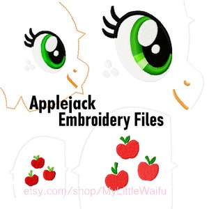 DIY Applejack Eye and Cutie Mark Beanie and Large Embroidery Machine Files