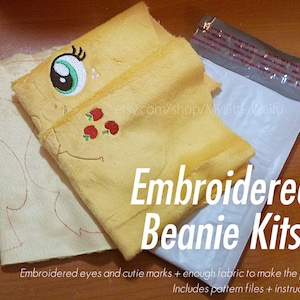 Kit de gorro de peluche bordado para hacer uno mismo: poni, unicornio y pegaso