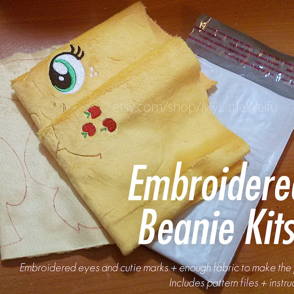 DIY Embroidered Beanie Plush Kit - Mare/Stallion Pony, Unicorn, & Pegasus