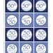 Printable 50th Birthday Cupcake Toppers - Fiftieth BD Party Blue ...