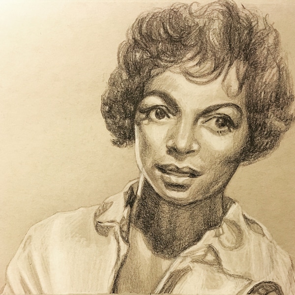 Ruby Dee Davis, an original interpretation of the late great actress, a legendary lady in her own right, original and prints available