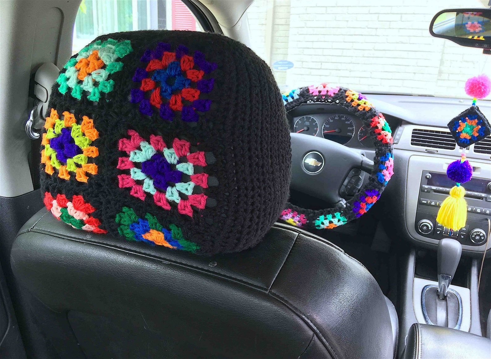 CROCHET PATTERN ONLY Bohemian car decor headrest covers great Etsy