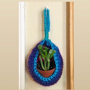 Dusk til Dawn, Crocheted Basket, great for decor and home organization, small, 6in high