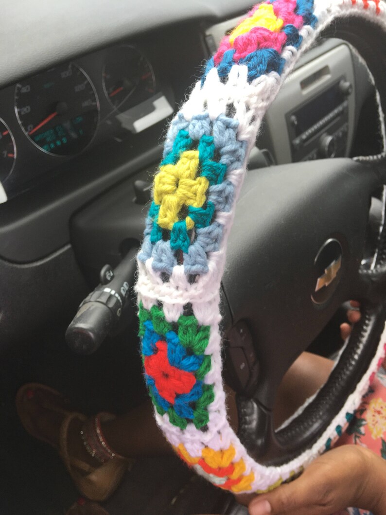 Bohemian Steering Wheel Cover Yarn Bombed Customizable Etsy