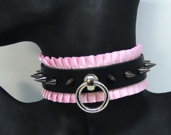 Gothic Lolita Collar Bdsm Pink Sweet