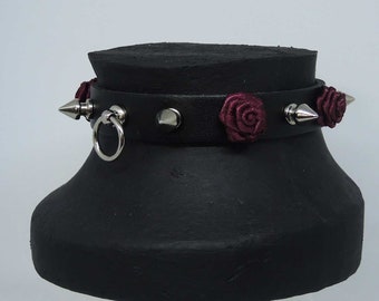 Gothic Lolita Collar BDSM with roses