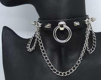 Gothic Lolita Collar BDSM with chains
