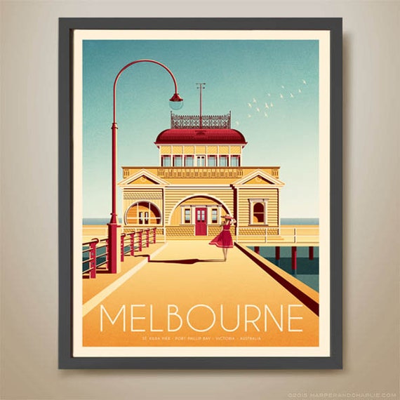 St Kilda Pier Melbourne St Kilda Pavilion Melbourne Beach Etsy