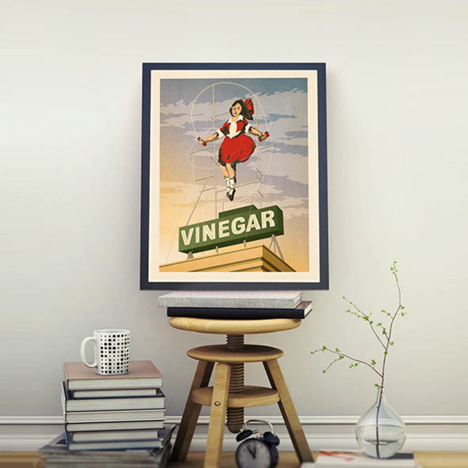 Skipping Girl Vinegar. Melbourne. Skipping Girl Sign. Etsy