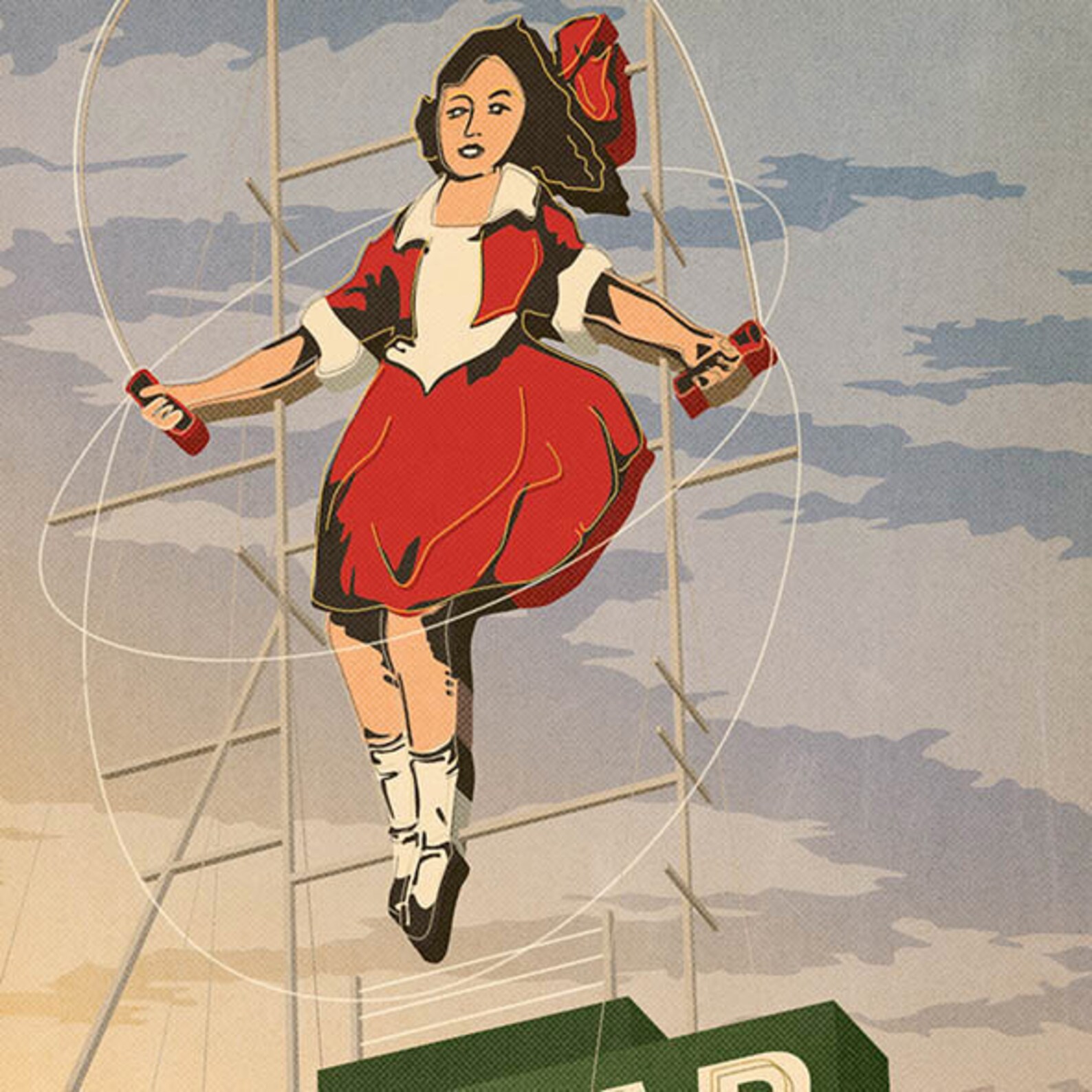 Skipping Girl Melbourne Print Skipping Girl Vinegar Poster Etsy Australia