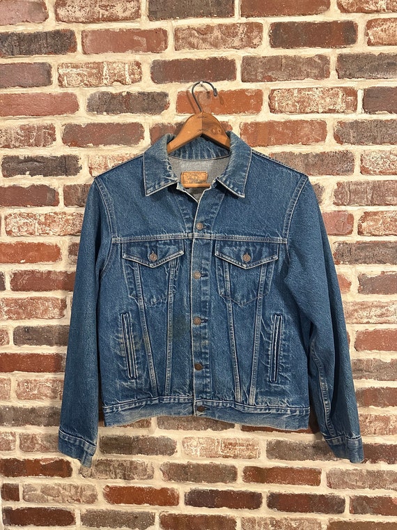 ジャケット・アウター 70's JCPenney Plain Pockets Denim Jacket Vintage 1970s JCPENNEY Fashions Denim Safari Jacket Blue