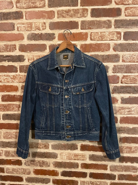 Vintage Lee Denim Jacket Dark Indigo Denim Jacket Men… - Gem