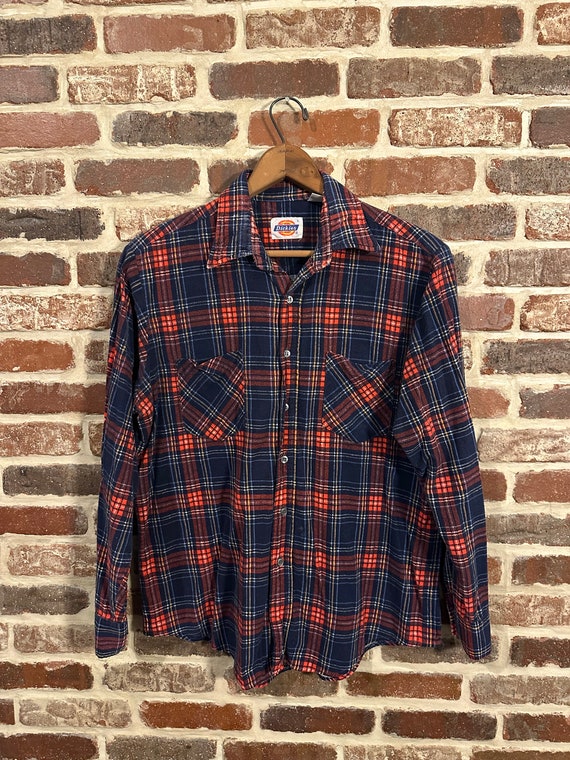 Vintage Dickies Work Flannel 90’s Red Flannel