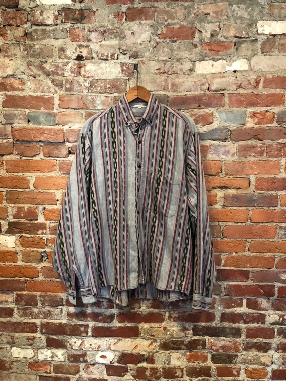 Vintage South Western Bohemian Pattern Shirt Light