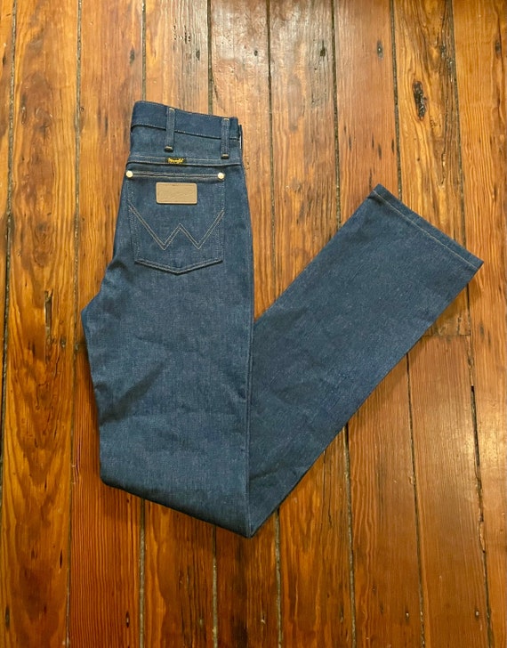 Vintage Deadstock Wrangler Jeans with Leather Pock
