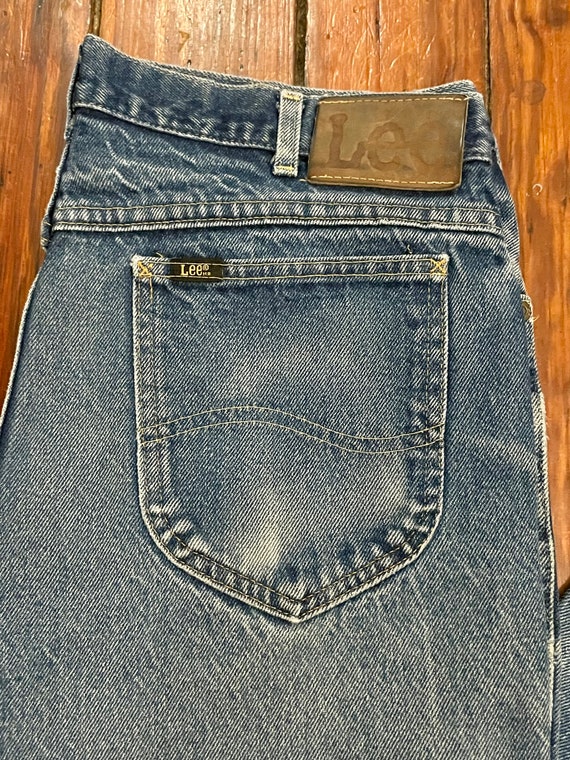 Vintage Lee Riders Faded Denim Jeans Size 36X32 - image 2