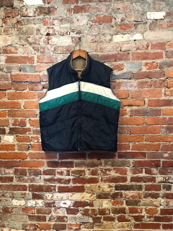 Vintage His/Hers Navy Blue, Green and White Khaki… - image 1