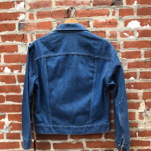Vintage Women's Denim Jacket Indigo Super Denim Selvedge Pink Line Denim Jacket Medium image 10