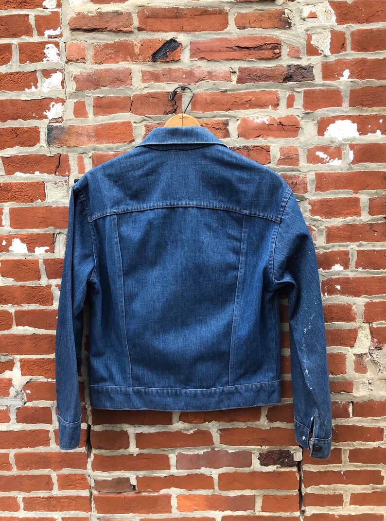Vintage Women's Denim Jacket Indigo Super Denim Selvedge Pink Line Denim Jacket Medium image 10