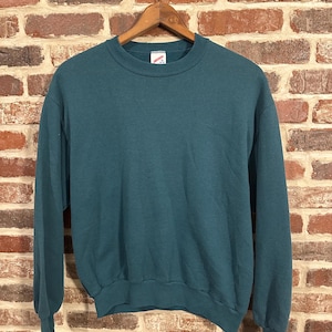 Vintage Forest Green Crewneck Sweatshirt Size Medium Eagles Green Crewneck