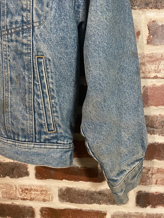 Vintage Wrangler Sport Sherpa Lined Denim Jacket … - image 4