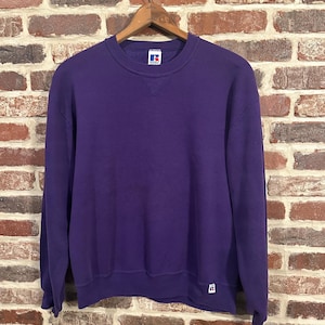 Vintage Russell Athletic Purple Sweatshirt Made in USA Russell Athletics Crewneck Size Large