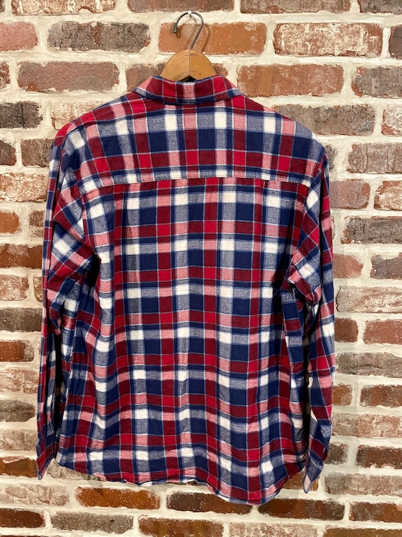 Blue Plaid Flannel Shirt 