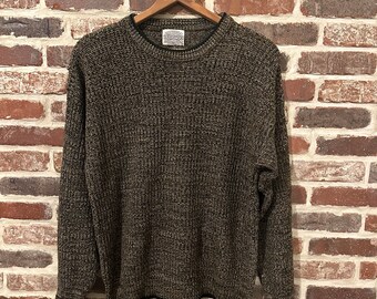 Vintage Saugatuck Brown and Tan Knit Sweater