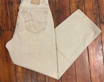 Vintage Lee Khaki Tan Jeans 33x30