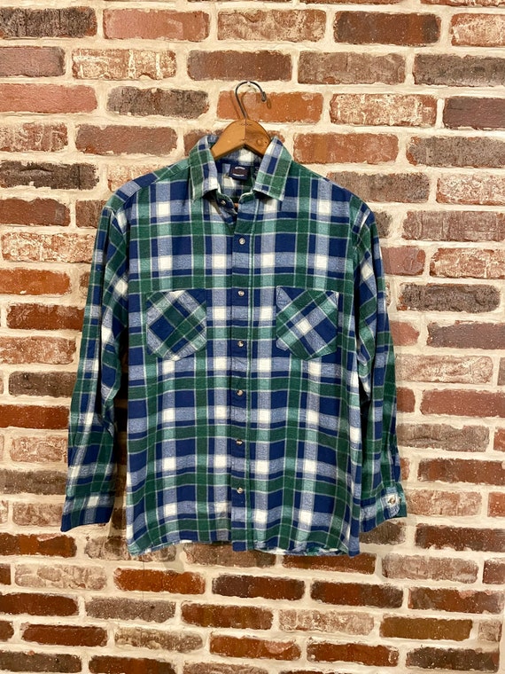 Vintage Saugatuck Flannel Shirt Green 