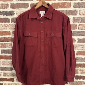 Vintage LL Bean Chamois Shirt Maroon