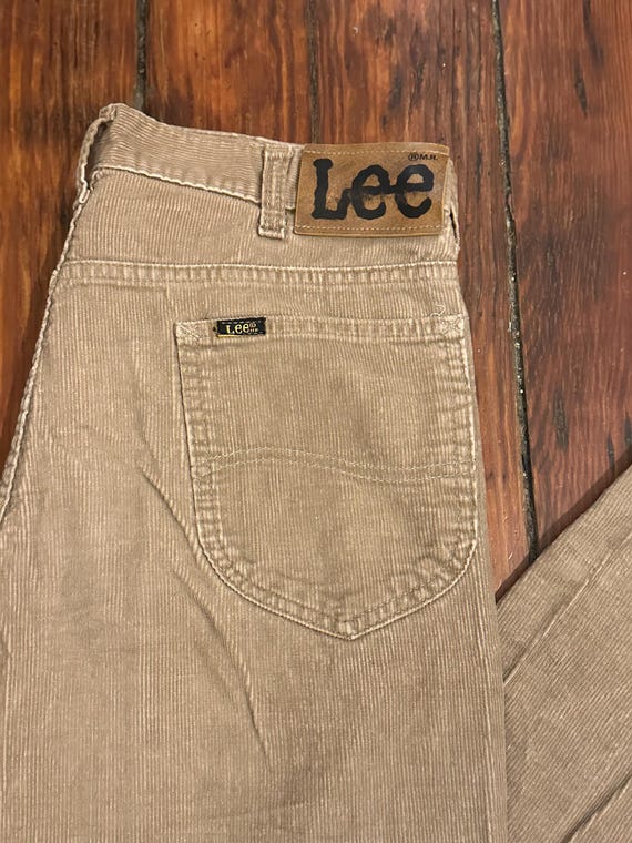 Vintage Tan Lee Riders Corduroy Pants with Talon … - image 2