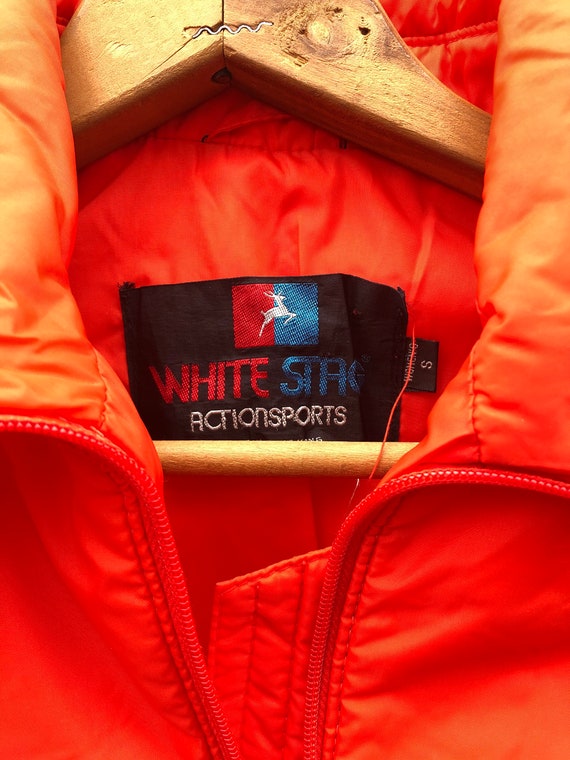 Vintage White Stag Bright Orange Ski Jacket Women… - image 2