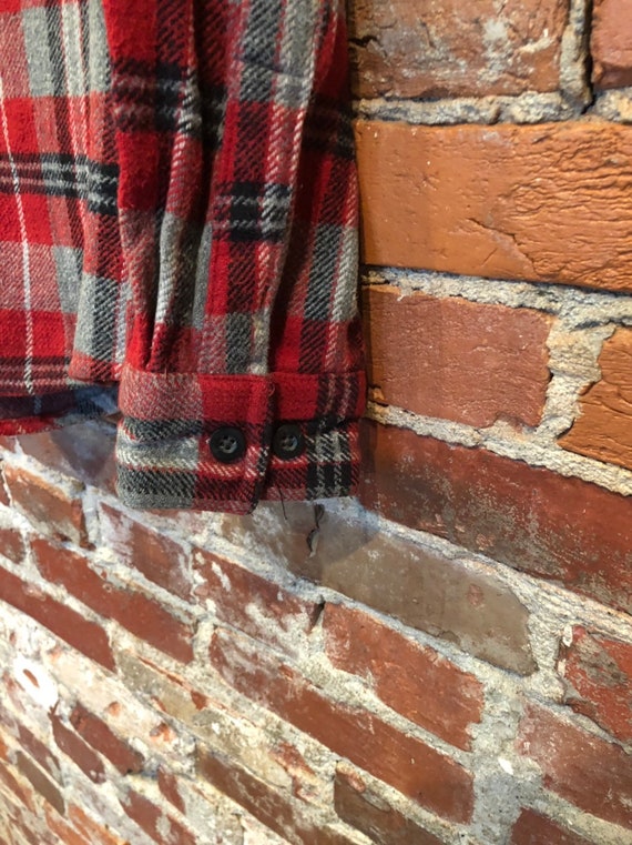 Vintage Ozark Trail Heavyweight Flannel Red and G… - image 5
