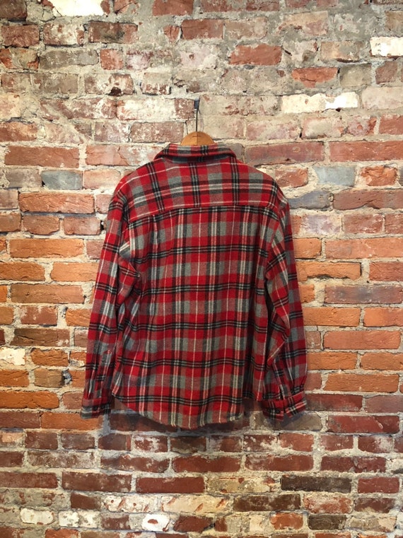 Vintage Ozark Trail Heavyweight Flannel Red and G… - image 6